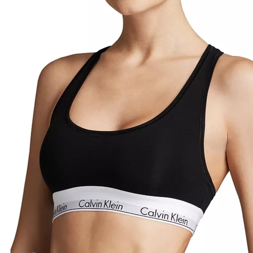 Calvin Klein Black and White Sports Bra